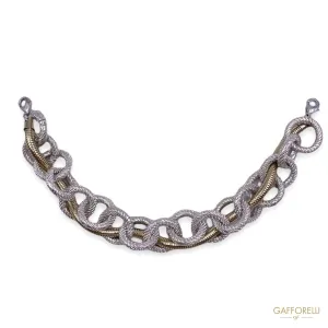 Two-tone Brass Chain Nackline E163 - Gafforelli Srl