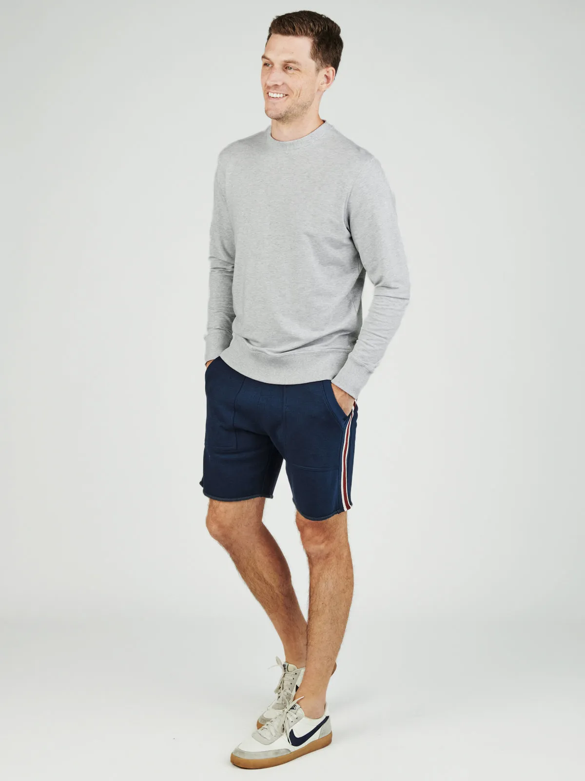 Varsity Brushed Short Stripe