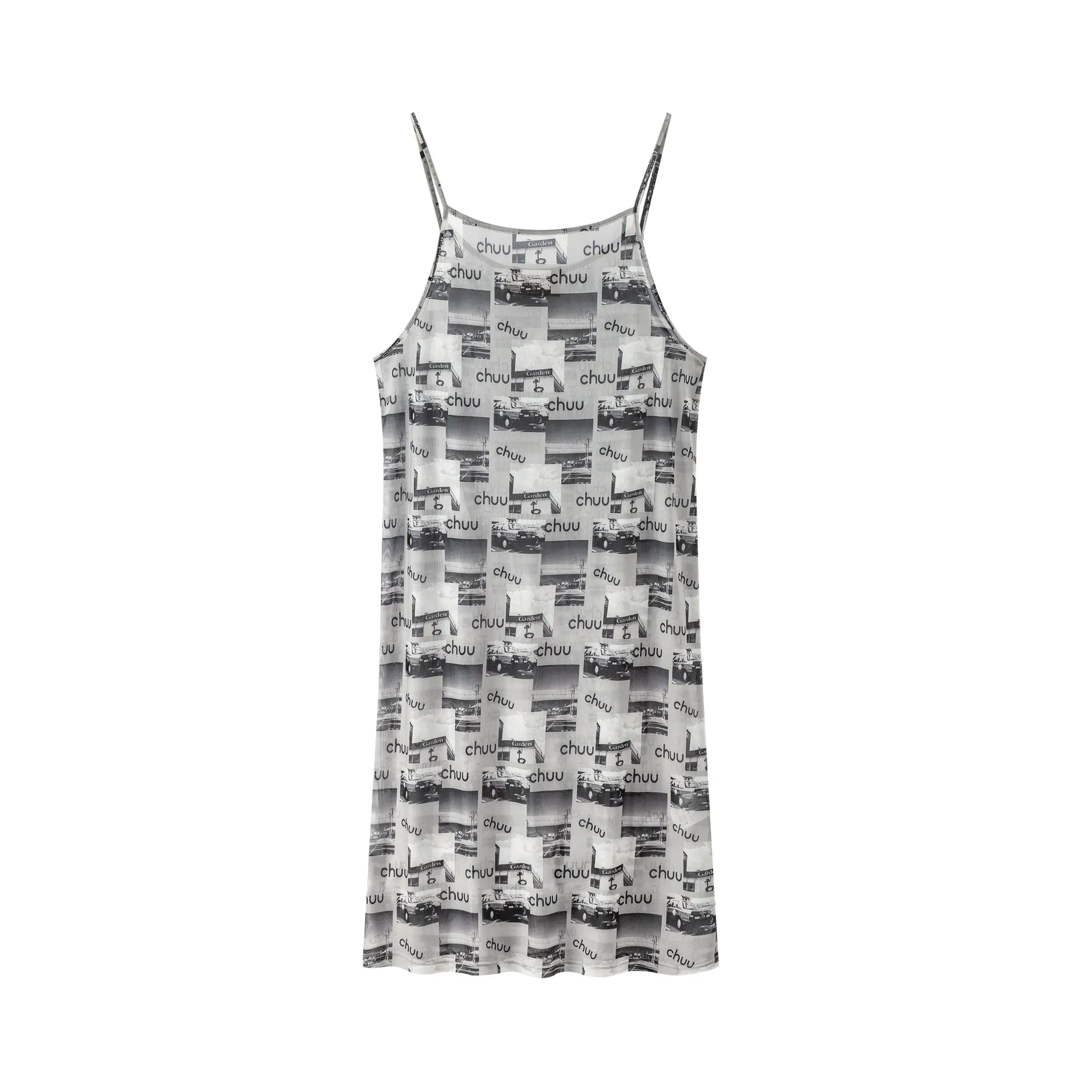 Vintage Photos See-Through Cami Dress