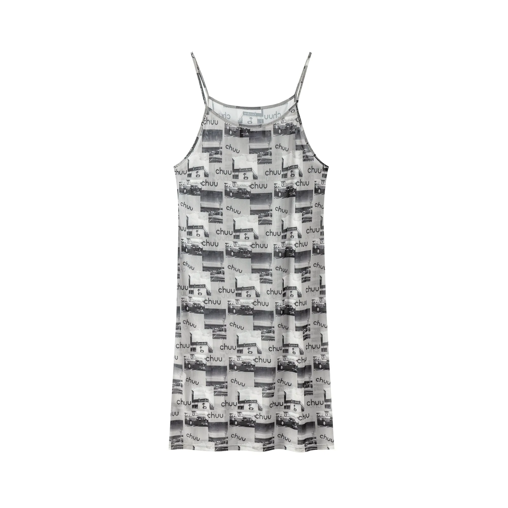 Vintage Photos See-Through Cami Dress