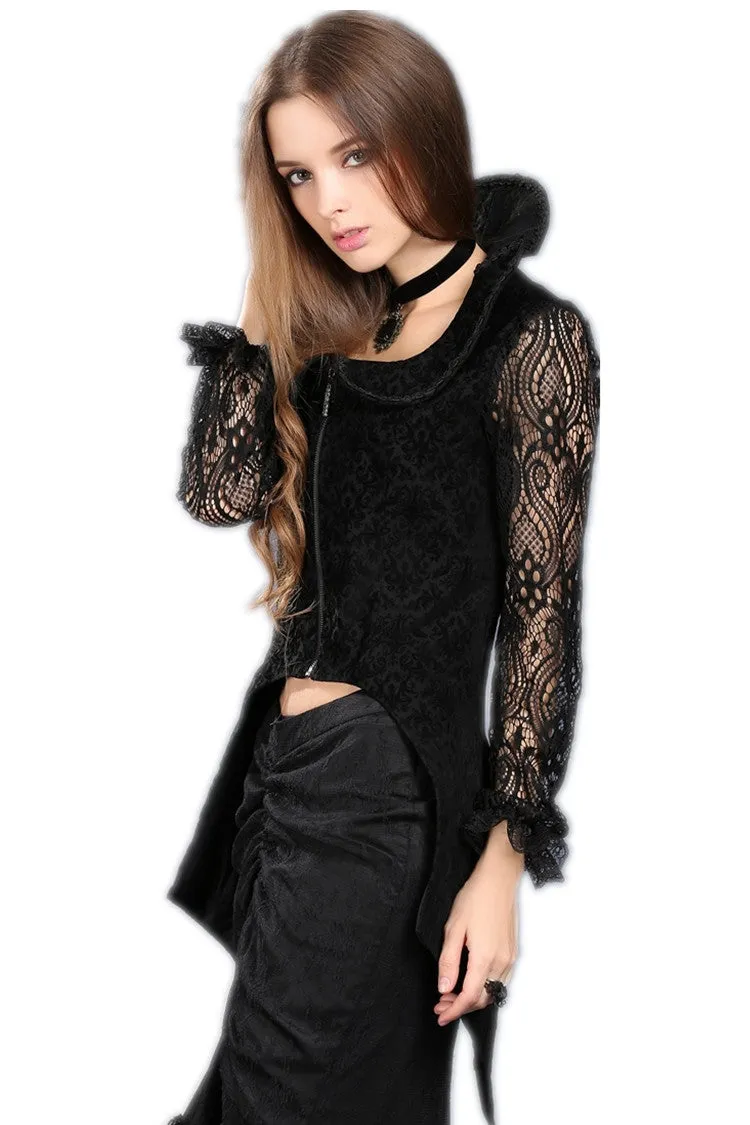 Women Black Medieval Gothic Vampire jacket JW089