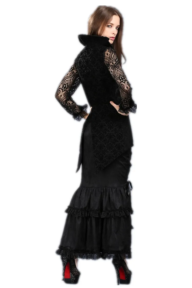Women Black Medieval Gothic Vampire jacket JW089