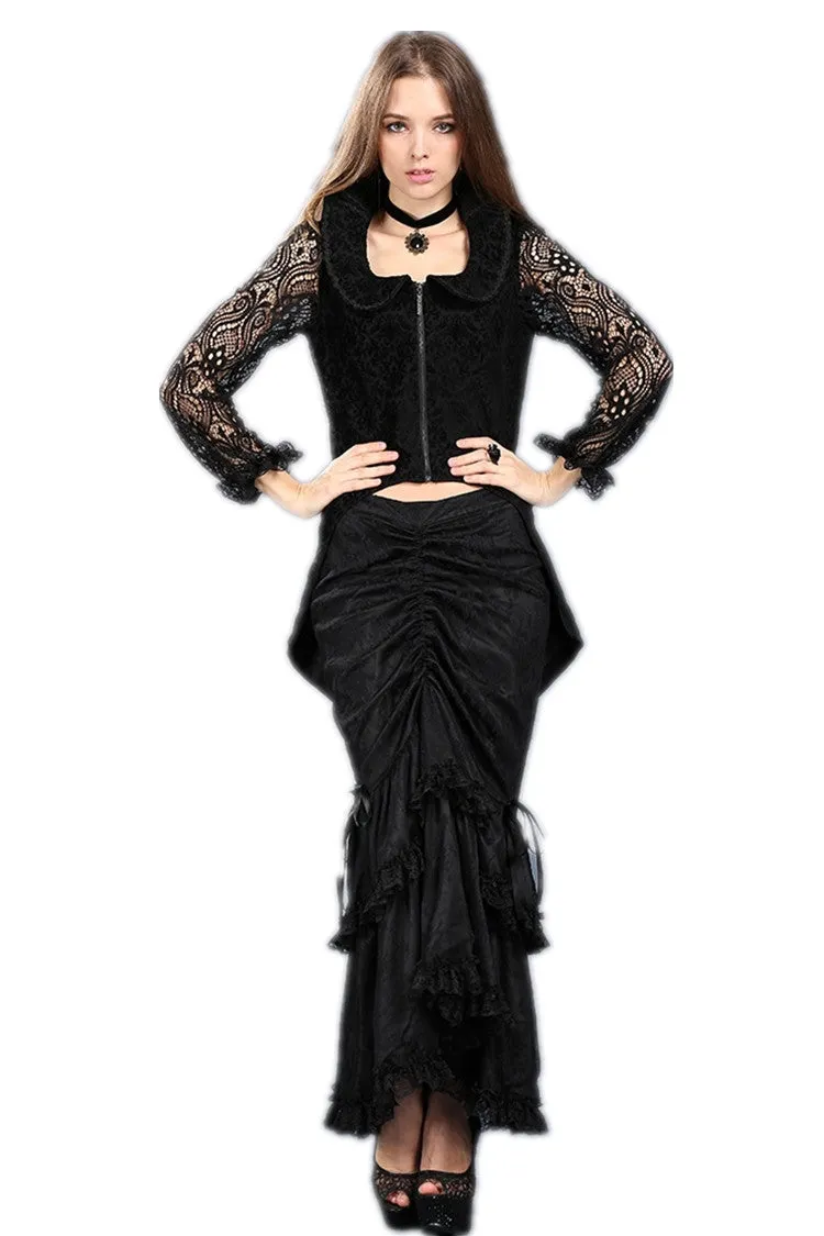 Women Black Medieval Gothic Vampire jacket JW089