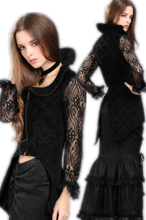 Women Black Medieval Gothic Vampire jacket JW089