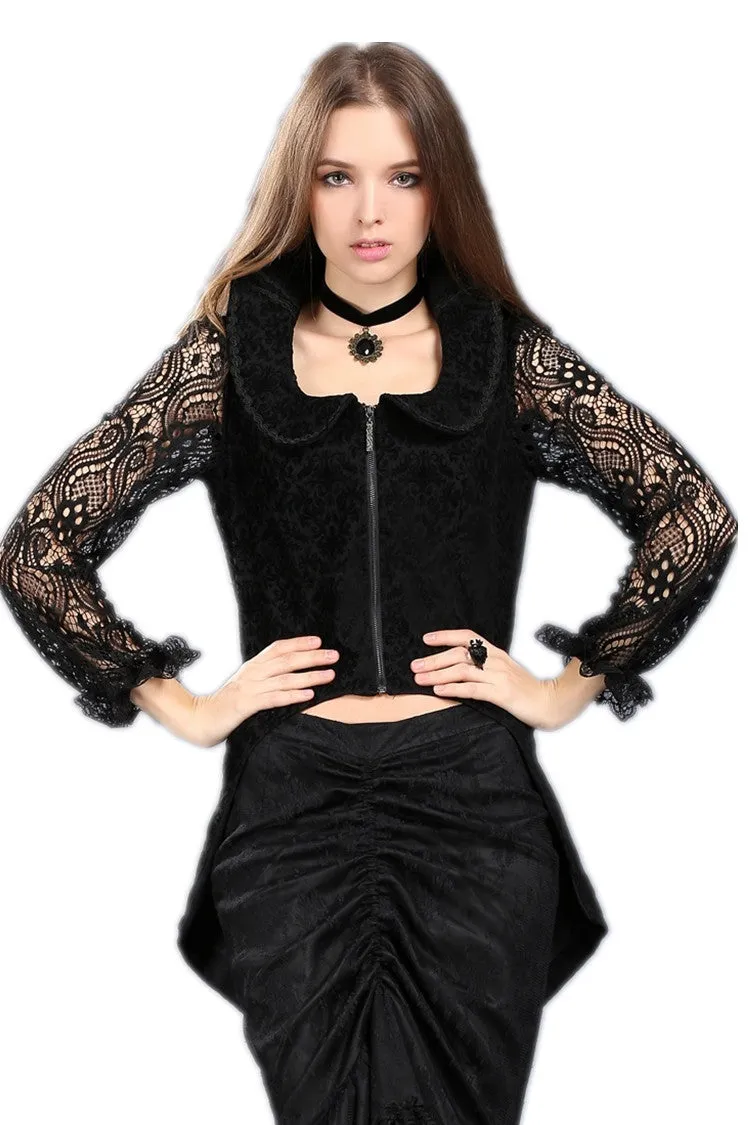 Women Black Medieval Gothic Vampire jacket JW089