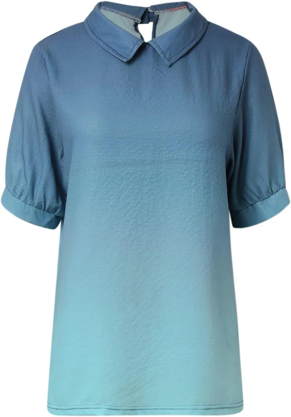 Women's Linen Summer Tops Short Sleeve Boho Shirts Graphic Tees Loose Gauze Blouses Collar Neck Casual Tunic Tshirts