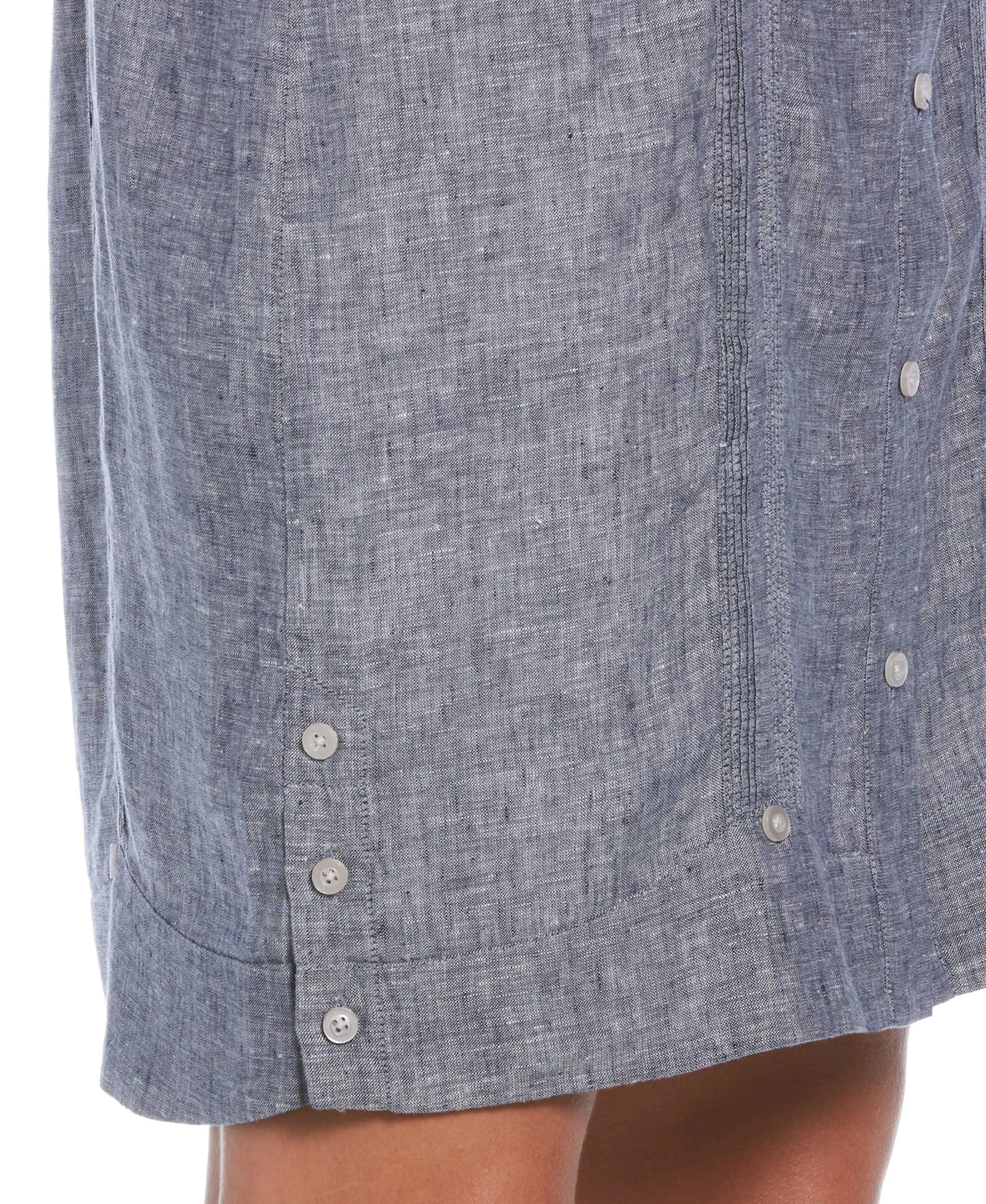Women's Two-Tone Two-Pocket Linen Guayabera Dress
