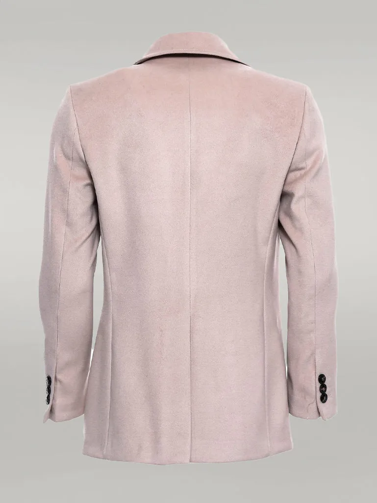 WSS Double Breasted Cachet Cream Color Coat  - Singen