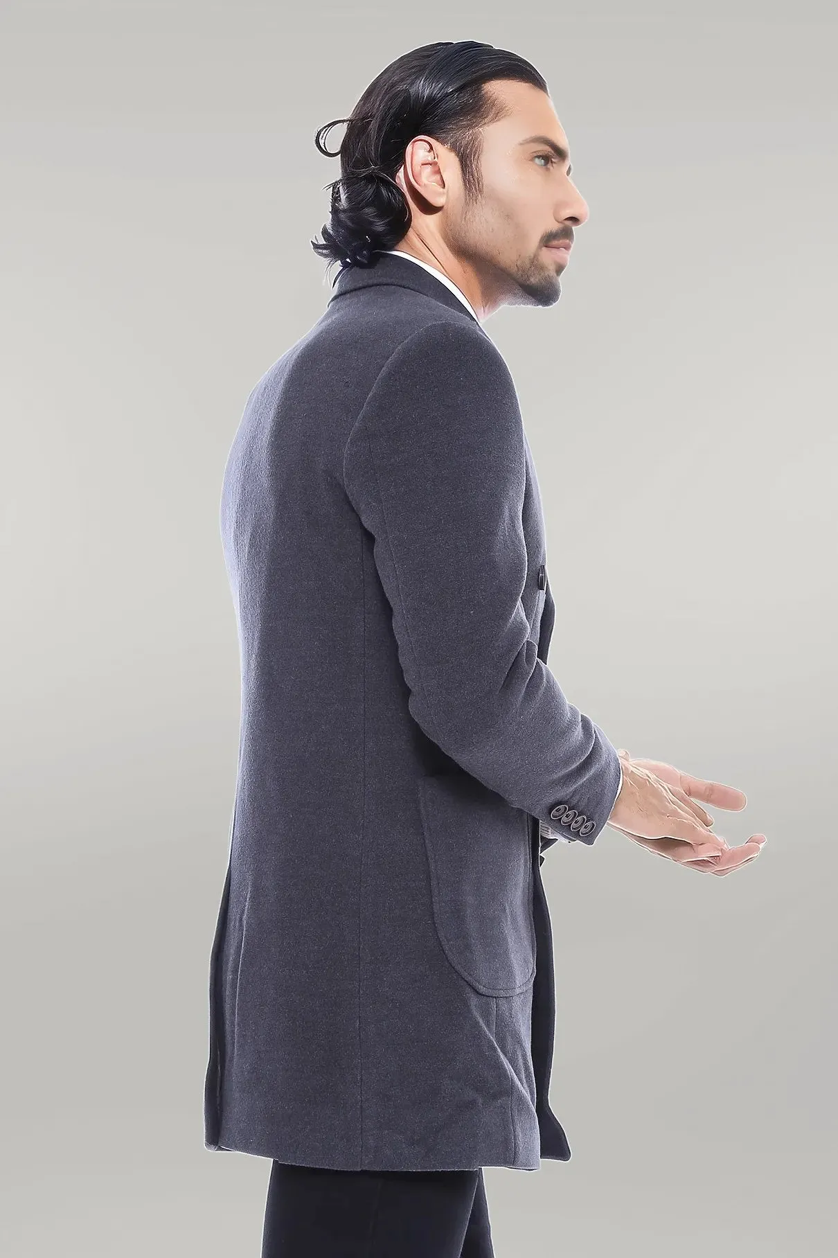 WSS Double-Breasted Men Anthracite Coat  - Singen