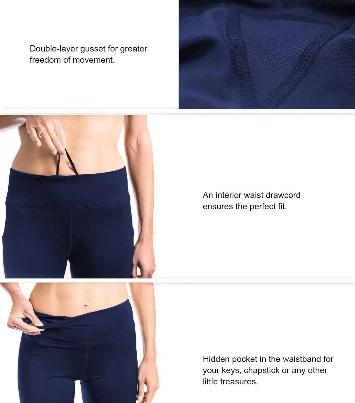 Yogipace Women's 20"/22"/24" Cropped Kick Flare Yoga Pants with Pockets Capri Length Slim Fit Lounge Pant